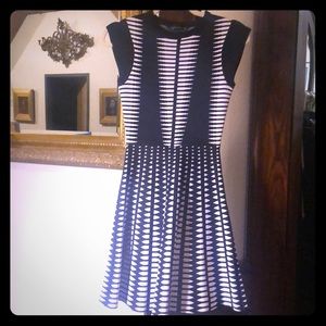Black and white alaia inspired dress